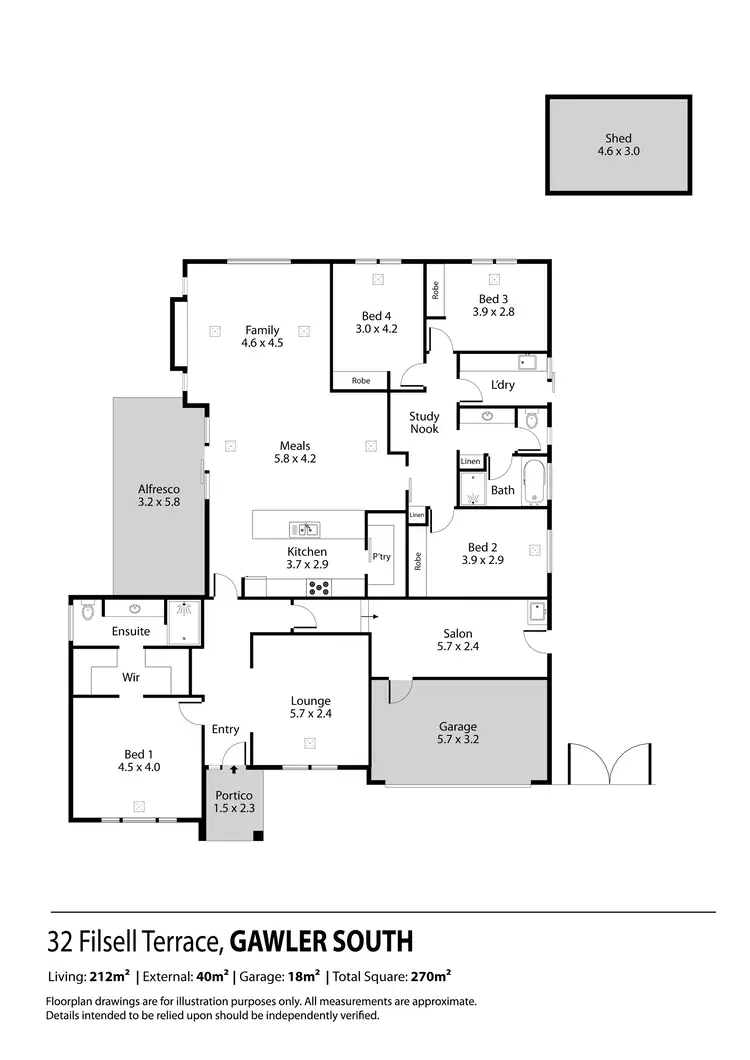 Floorplan of Homely house listing, 32 Filsell Terrace, Gawler South SA 5118