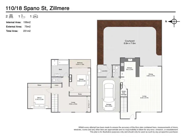 Floorplan of Homely townhouse listing, 110/18 Spano Street, Zillmere QLD 4034