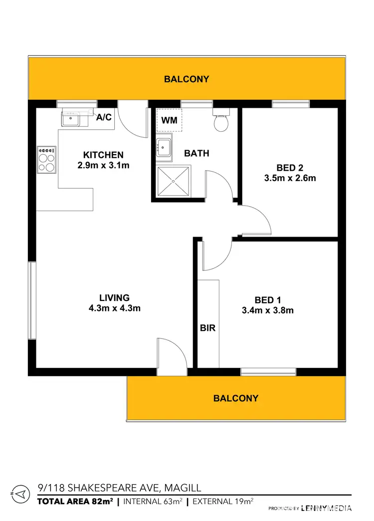 Floorplan of Homely house listing, 9/118 Shakespeare Avenue, Magill SA 5072