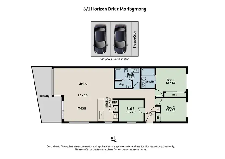 Floorplan of Homely unit listing, 6/1 Horizon Drive, Maribyrnong VIC 3032