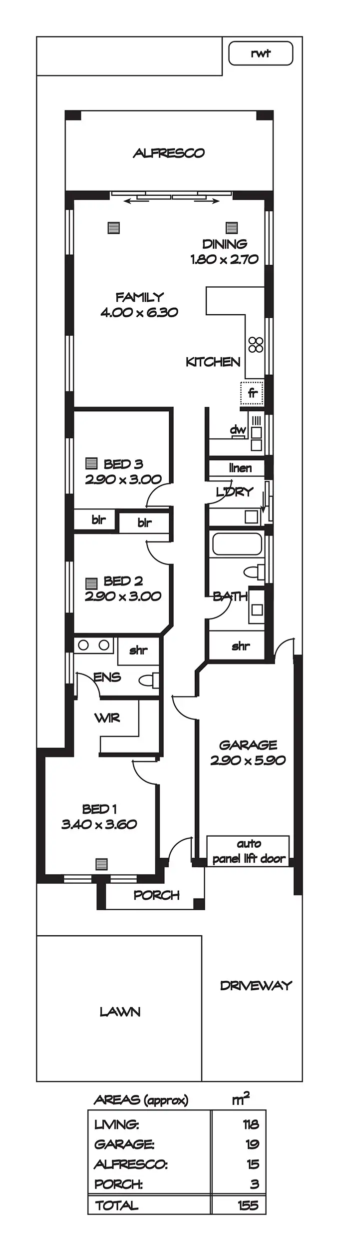 Floorplan of Homely house listing, 42B Berryman Drive, Modbury SA 5092