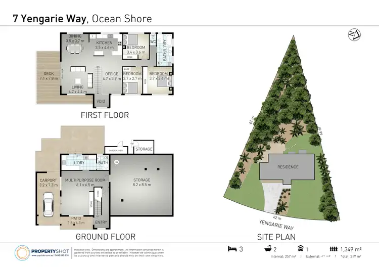 Floorplan of Homely house listing, 7 Yengarie Way, Ocean Shores NSW 2483