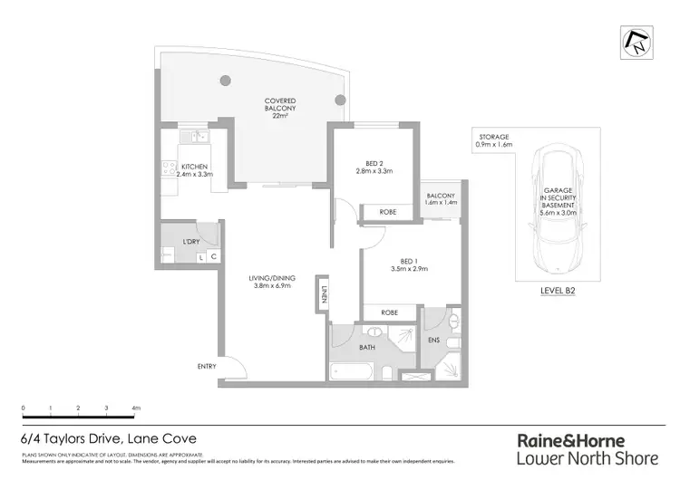 Floorplan of Homely apartment listing, 6/4 Taylors Drive, Lane Cove NSW 2066