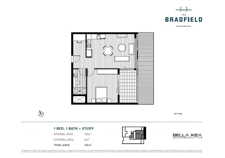Floorplan of Homely apartment listing, 403/123 Bowden St, Meadowbank NSW 2114