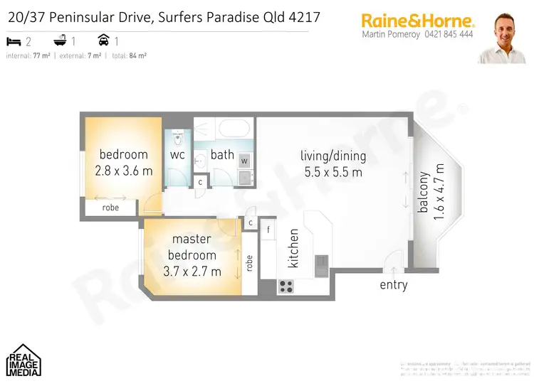 Floorplan of Homely apartment listing, 20/37 Peninsular Drive, Surfers Paradise QLD 4217