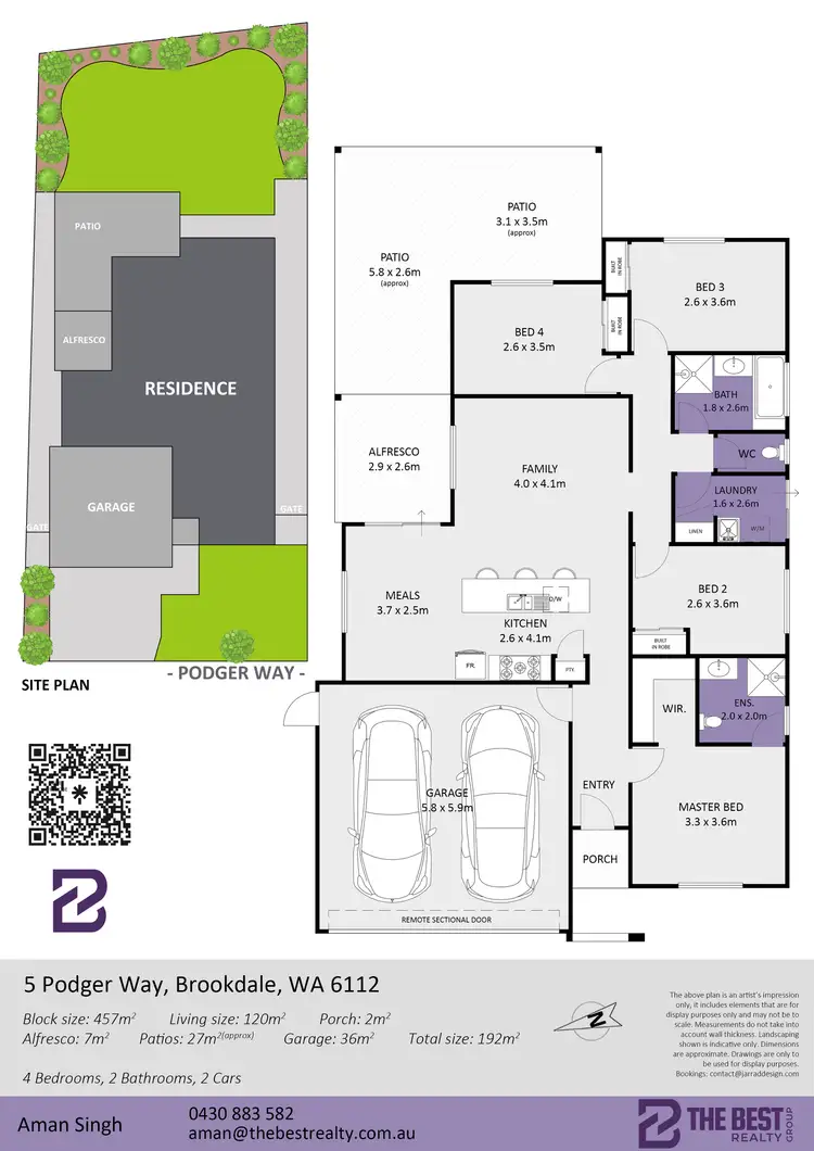 Floorplan of Homely house listing, 5 Podger Way, Brookdale WA 6112