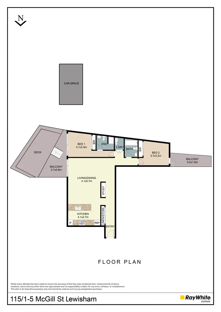 Floorplan of Homely unit listing, 115/5 Mcgill Street, Lewisham NSW 2049