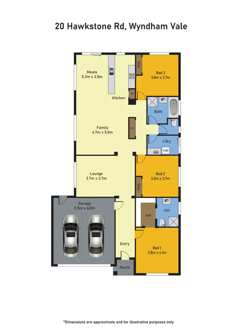 Floorplan of Homely house listing, 20 Hawkstone Road, Manor Lakes VIC 3024
