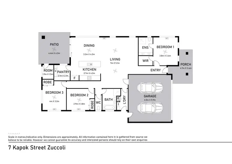 Floorplan of Homely house listing, 7 Kapok Street, Zuccoli NT 832