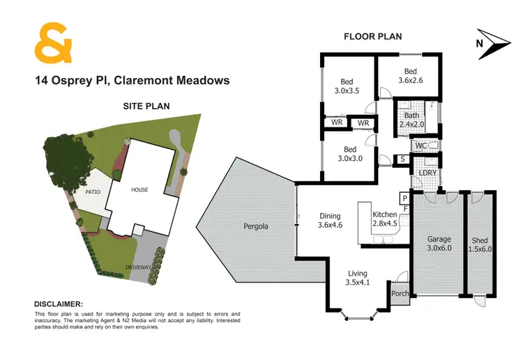 Floorplan of Homely house listing, 14 Osprey Place, Claremont Meadows NSW 2747