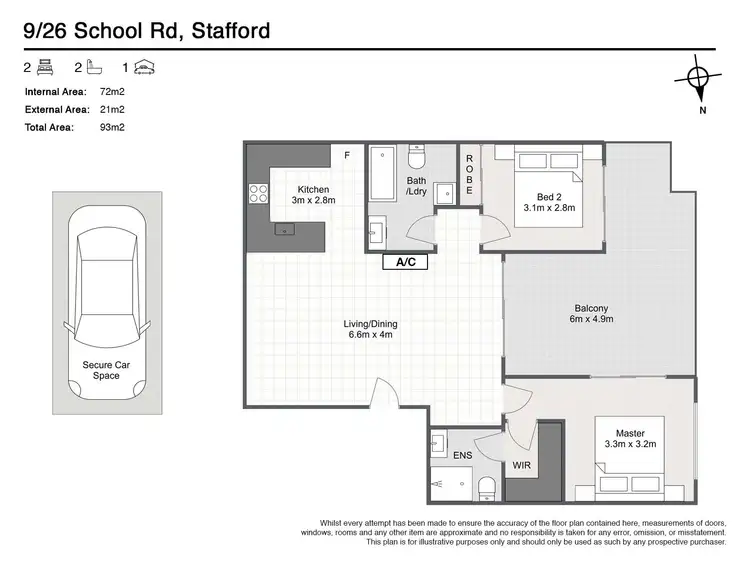 Floorplan of Homely unit listing, 9/26 School Road, Stafford QLD 4053