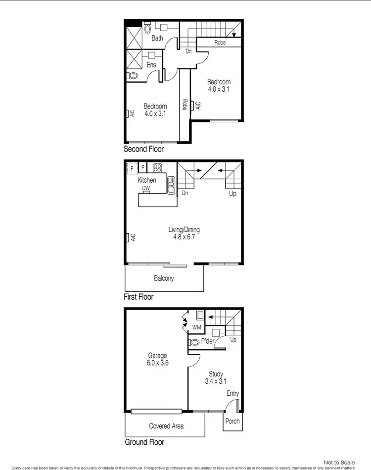 Floorplan of Homely townhouse listing, 26 La Scala Avenue, Maribyrnong VIC 3032