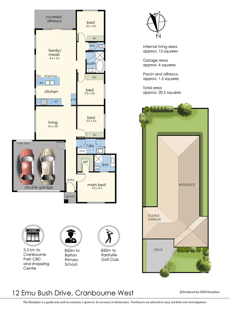 Floorplan of Homely house listing, 12 Emu Bush Drive, Cranbourne West VIC 3977