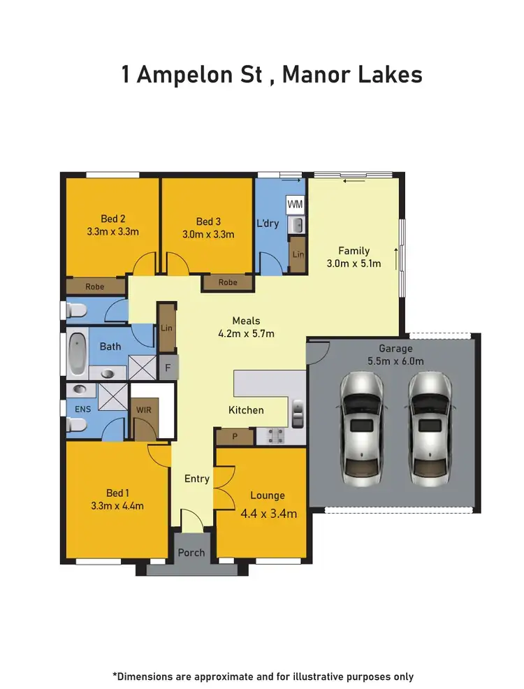 Floorplan of Homely house listing, 1 Ampelon Street, Manor Lakes VIC 3024