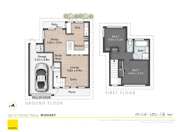 Floorplan of Homely townhouse listing, 25/10 Adrian Place, Wishart QLD 4122