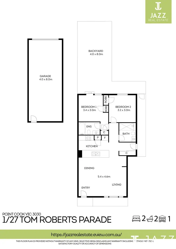Floorplan of Homely house listing, 1/27 Tom Roberts Parade, Point Cook VIC 3030