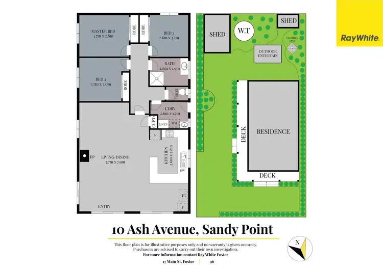 Floorplan of Homely house listing, 10 Ash Ave, Sandy Point VIC 3959