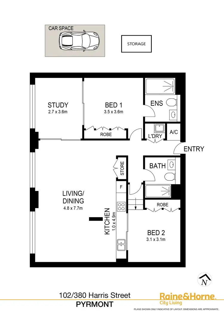 Floorplan of Homely apartment listing, 102/380 Harris Street, Pyrmont NSW 2009