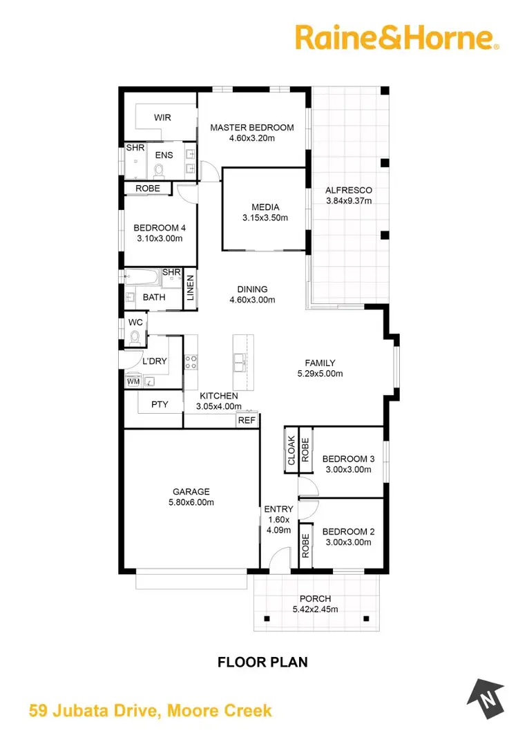 Floorplan of Homely house listing, 59 Jubata Drive, Tamworth NSW 2340