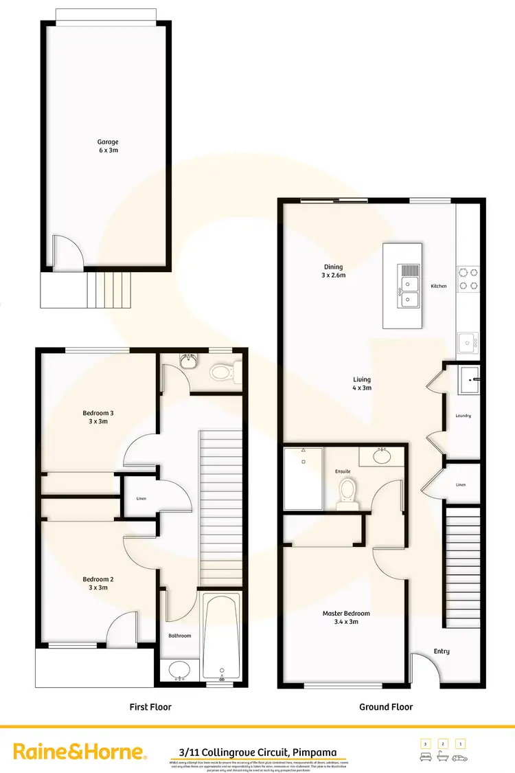 Floorplan of Homely townhouse listing, 3/11 Collingrove Circuit, Pimpama QLD 4209