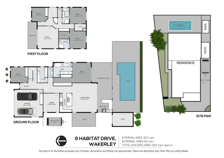 Floorplan of Homely house listing, 6 Habitat Drive, Wakerley QLD 4154