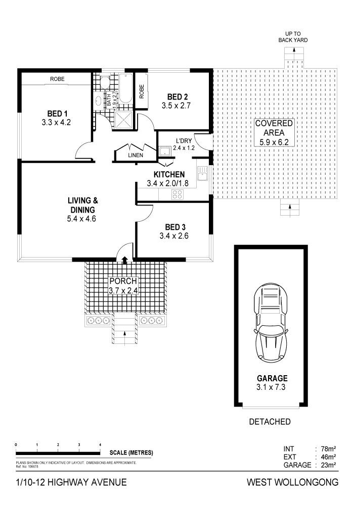 Floorplan of Homely villa listing, 1/10-12 Highway Avenue, West Wollongong NSW 2500