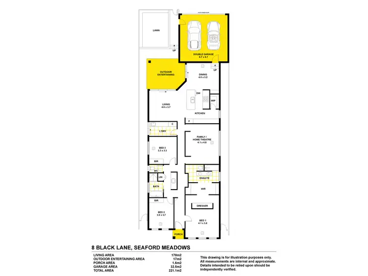 Floorplan of Homely house listing, 8 Black Lane, Seaford Meadows SA 5169