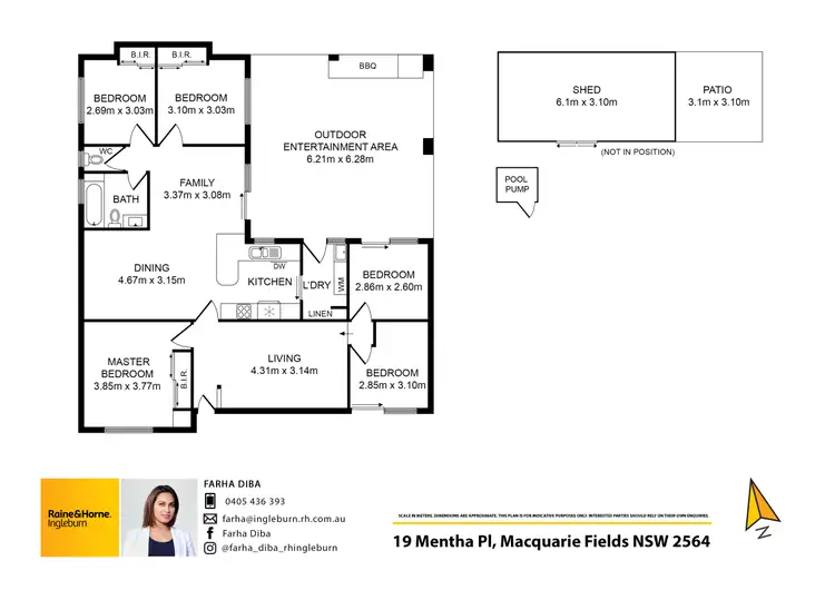 Floorplan of Homely house listing, 19 Mentha Place, Macquarie Fields NSW 2564
