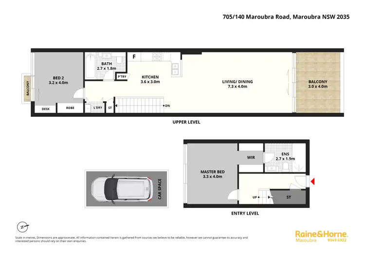 Floorplan of Homely apartment listing, 705/140 Maroubra Road, Maroubra NSW 2035