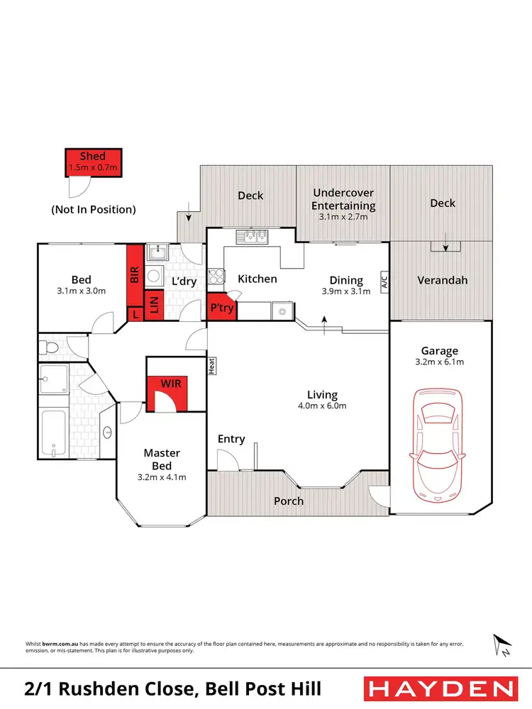 Floorplan of Homely house listing, 2/1 Rushden Close, Bell Post Hill VIC 3215