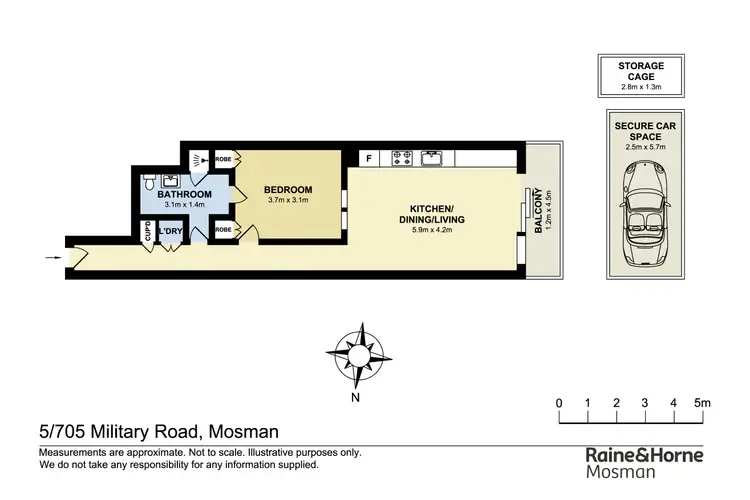 Floorplan of Homely apartment listing, 5/705 Military Road, Mosman NSW 2088