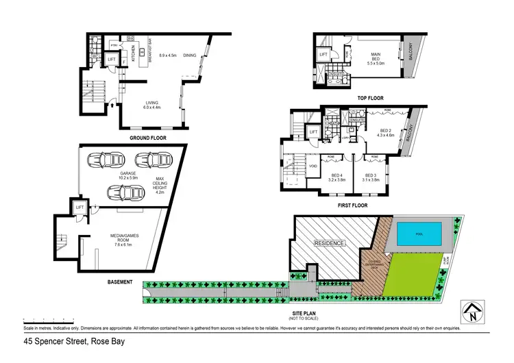 Floorplan of Homely house listing, 45 Spencer Street, Rose Bay NSW 2029