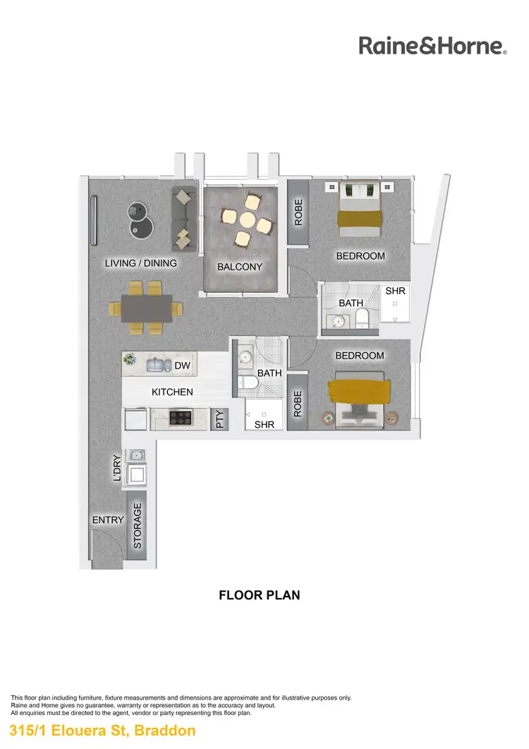 Floorplan of Homely apartment listing, 315/1 Elouera Street, Braddon ACT 2612