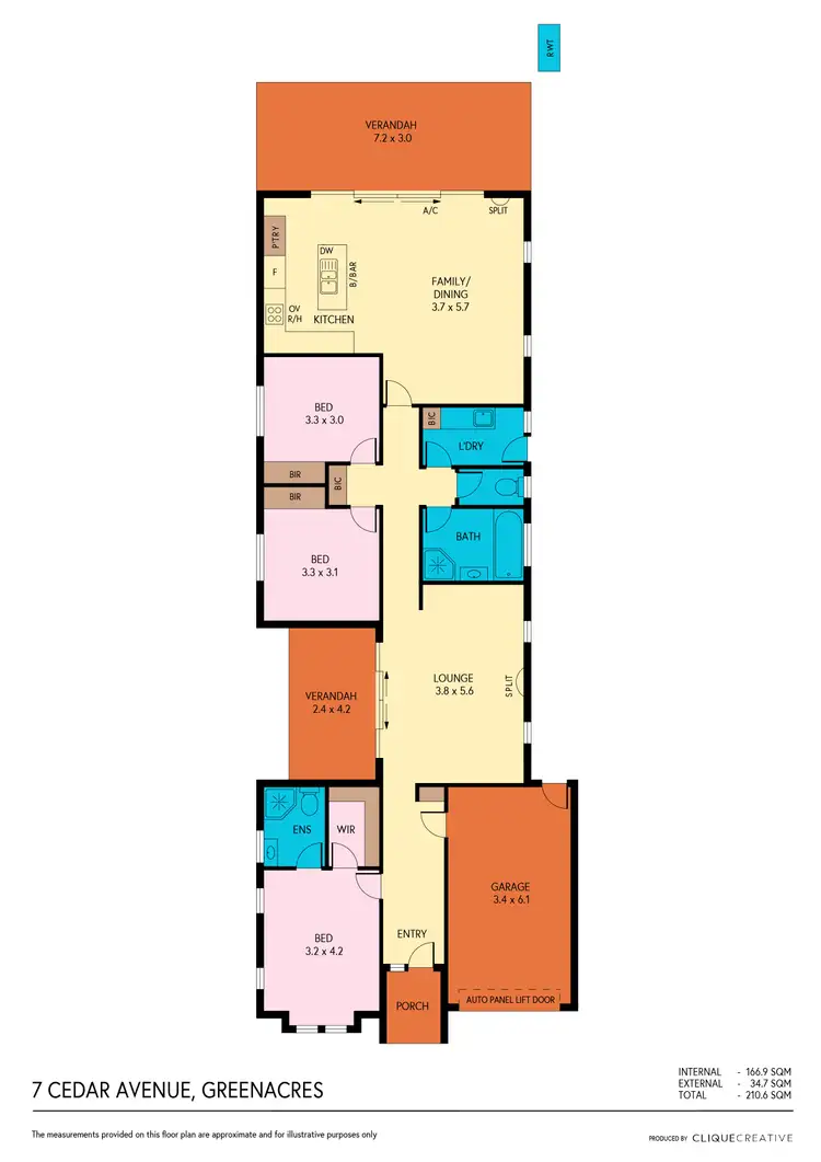 Floorplan of Homely house listing, 7 Cedar Avenue, Greenacres SA 5086