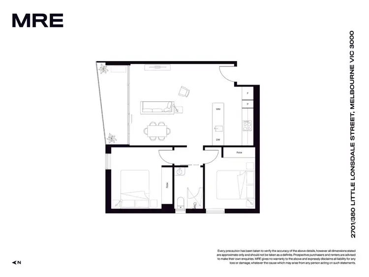 Floorplan of Homely apartment listing, 2701/380 Little Lonsdale Street, Melbourne VIC 3000