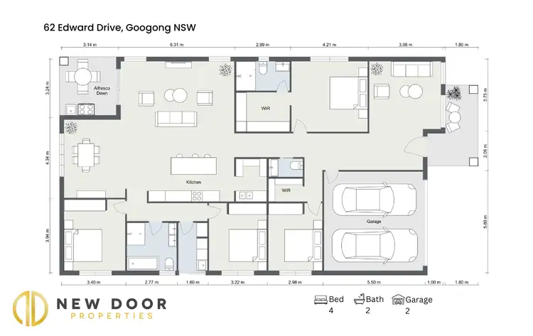 Floorplan of Homely house listing, 62 Edward Drive, Googong NSW 2620