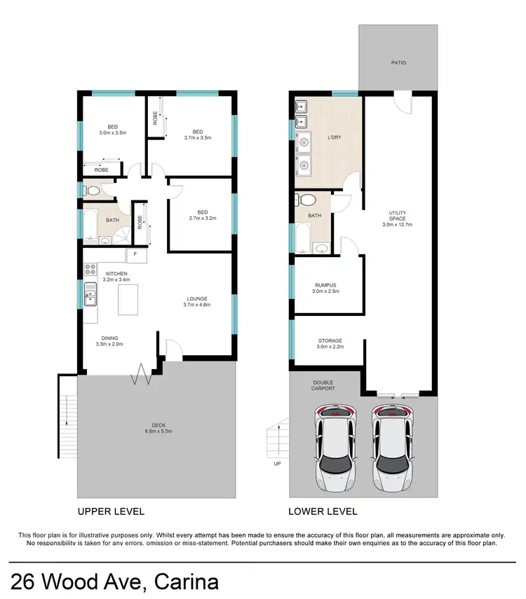 Floorplan of Homely house listing, 26 Wood Ave, Carina QLD 4152