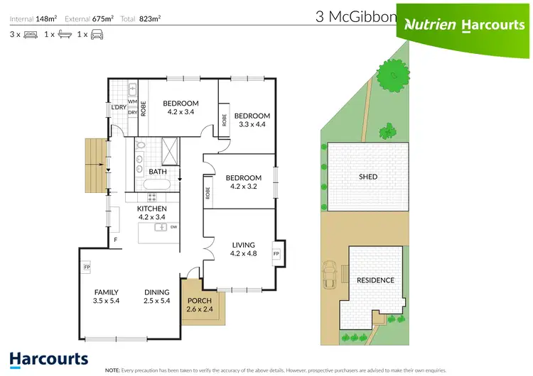 Floorplan of Homely house listing, 3 McGibbony Street, Ararat VIC 3377