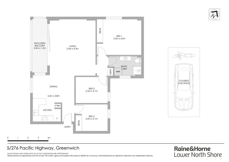 Floorplan of Homely apartment listing, 5/276-278 Pacific Highway, Greenwich NSW 2065