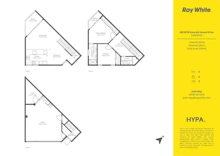 Floorplan of Homely townhouse listing, 38/5074 Emerald Island Drive, Carrara QLD 4211