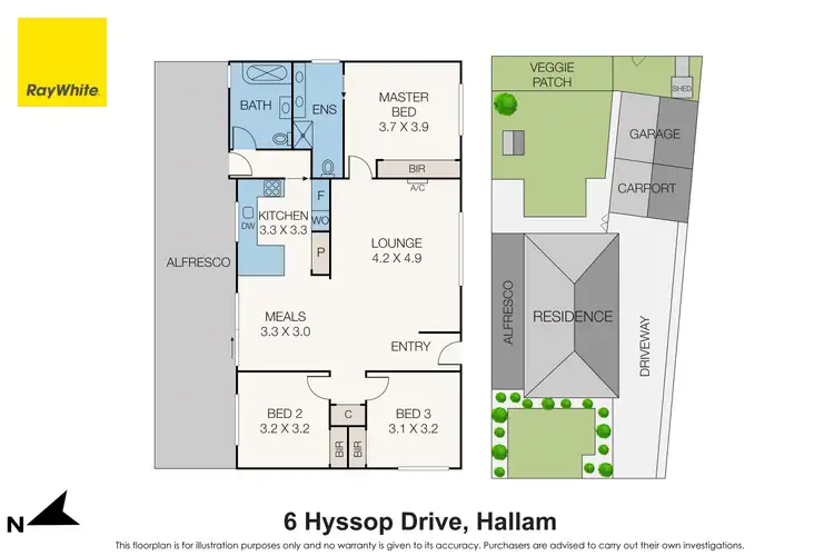 Floorplan of Homely house listing, 6 Hyssop Drive, Hallam VIC 3803