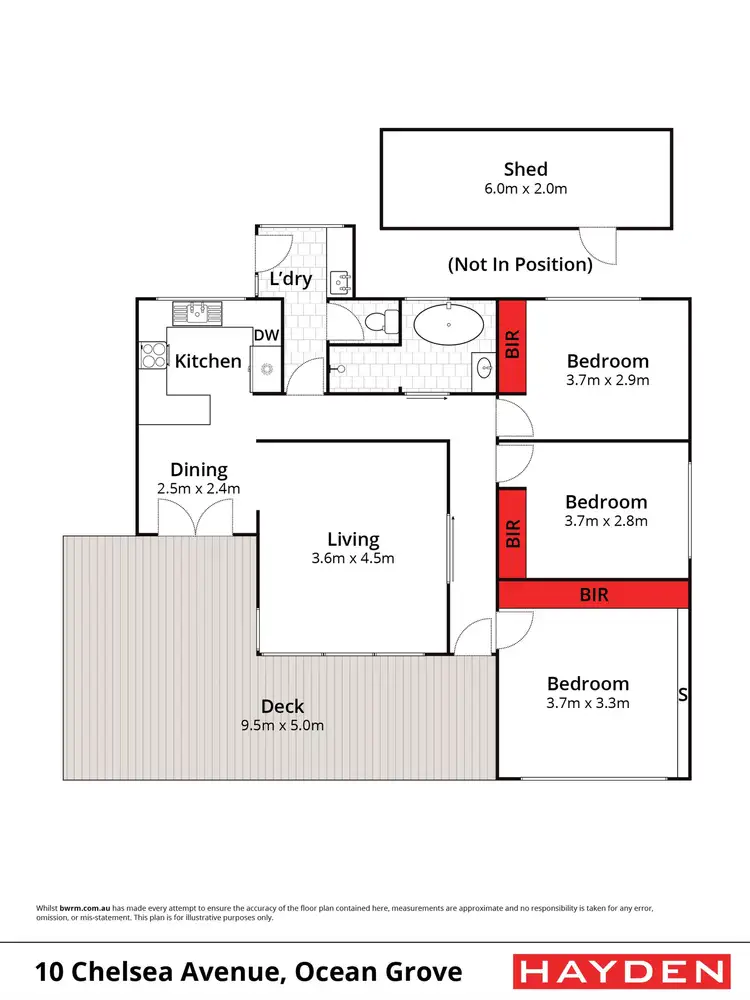 Floorplan of Homely house listing, 10 Chelsea Avenue, Ocean Grove VIC 3226