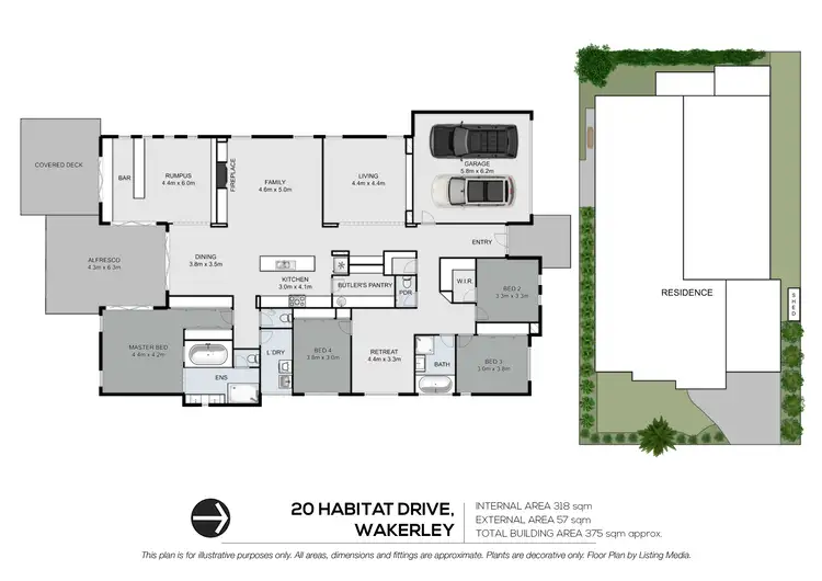 Floorplan of Homely house listing, 20 Habitat Drive, Wakerley QLD 4154
