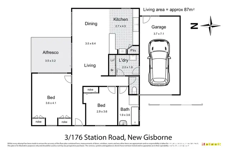 Floorplan of Homely unit listing, 3/176 Station Road, New Gisborne VIC 3438