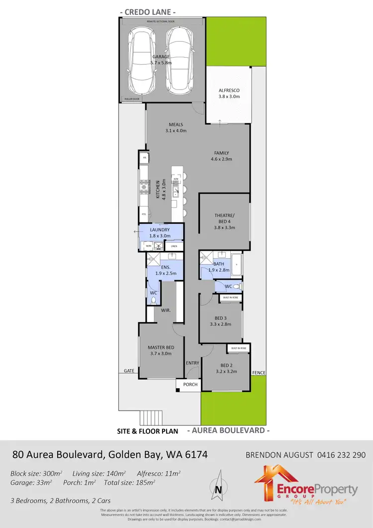 Floorplan of Homely house listing, 80 Aurea Boulevard, Golden Bay WA 6174