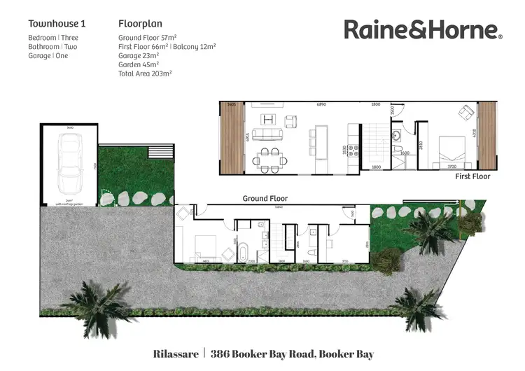 Floorplan of Homely townhouse listing, 1/386 Booker Bay Road, Booker Bay NSW 2257