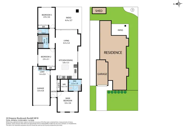 Floorplan of Homely house listing, 24 Emperor Boulevard, Burdell QLD 4818
