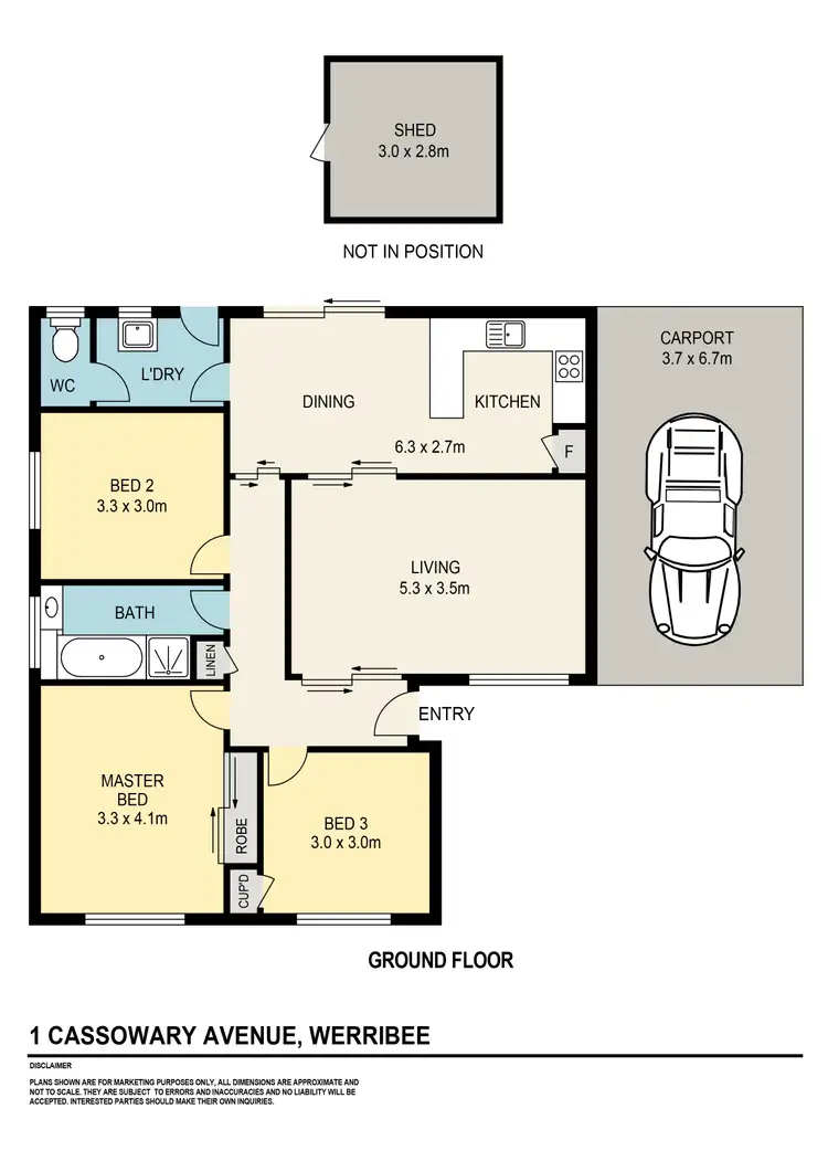 Floorplan of Homely house listing, 1 Cassowary Avenue, Werribee VIC 3030