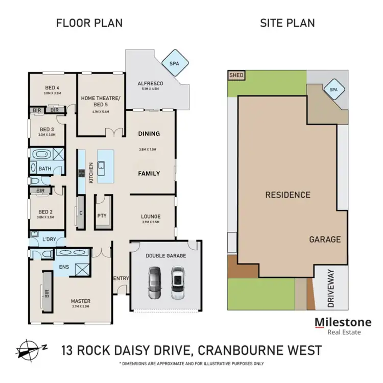Floorplan of Homely house listing, 13 Rock Daisy Drive, Cranbourne West VIC 3977