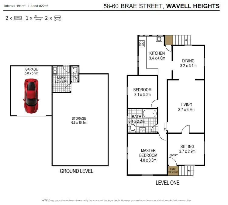 Floorplan of Homely house listing, 58-60 Brae Street, Wavell Heights QLD 4012